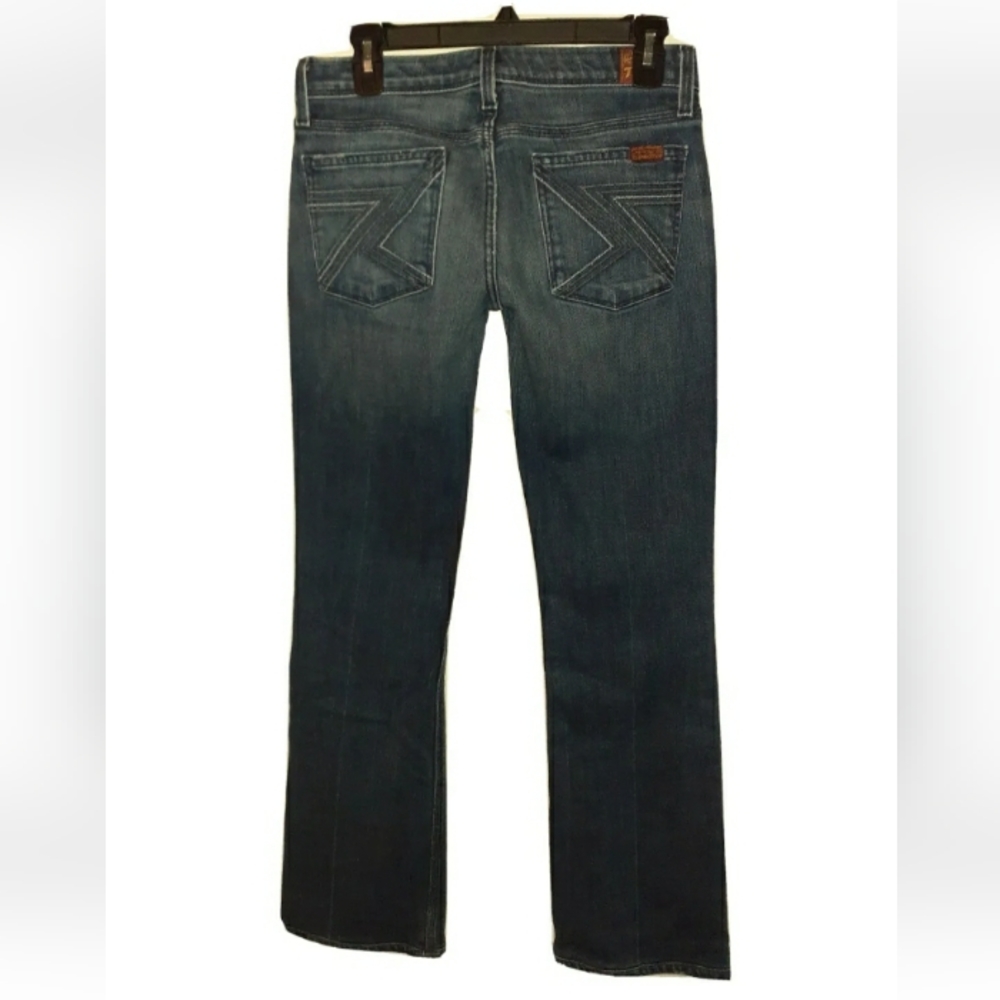 Women's W28xL31 7 for All Mankind FLYNT Stretch Bootcut Denim Blue Jeans
